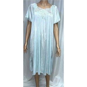 Cozee Corner Silky Semi Transparent Relaxed Midi Stretch Sleep Gown Nightie, 4X